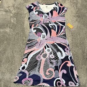 Title Nine Dress Womens Medium Daring Multicolor Golf Athletic Geometric